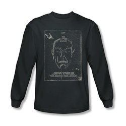 Star Trek Shirt Search For Spock Long Sleeve Charcoal Tee T-Shirt