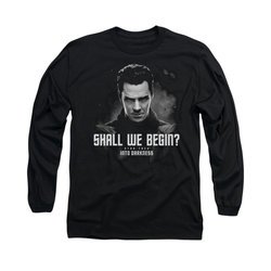 Star Trek Shirt Shall We Begin Long Sleeve Black Tee T-Shirt