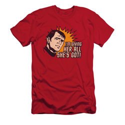 Star Trek Shirt Slim Fit All She's Got Red T-Shirt