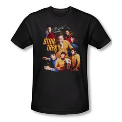 Star Trek Shirt Slim Fit At The Controls Black T-Shirt