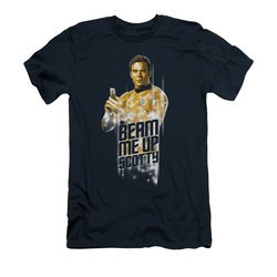 Star Trek Shirt Slim Fit Beam Me Up Navy T-Shirt