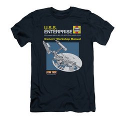 Star Trek Shirt Slim Fit Enterprise Manual Navy T-Shirt