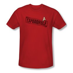 Star Trek Shirt Slim Fit Expendable Red T-Shirt