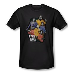 Star Trek Shirt Slim Fit Galaxy Glow Black T-Shirt