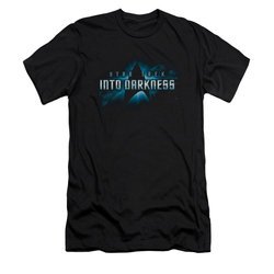 Star Trek Shirt Slim Fit Into Darkness Logo Black T-Shirt