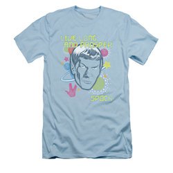 Star Trek Shirt Slim Fit Japanese Spock Light Blue T-Shirt