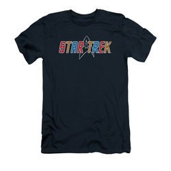 Star Trek Shirt Slim Fit Multi-Colored Logo Navy T-Shirt