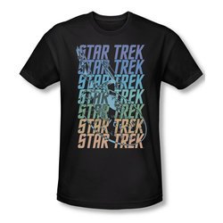 Star Trek Shirt Slim Fit Multi Logo Black T-Shirt