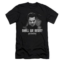 Star Trek Shirt Slim Fit Shall We Begin Black T-Shirt