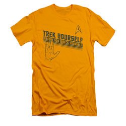 Star Trek Shirt Slim Fit Trek Yourself Gold T-Shirt