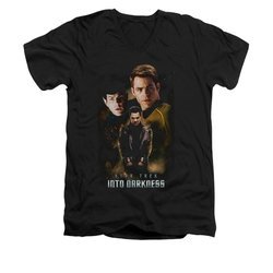 Star Trek Shirt Slim Fit V-Neck Aftermath Black T-Shirt