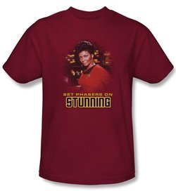 Star Trek Shirt Stunning Uhura Adult Cardinal Red Tee T-Shirt