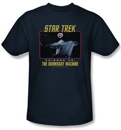 Star Trek Shirt The Doomsday Machine Adult Navy Tee T-Shirt