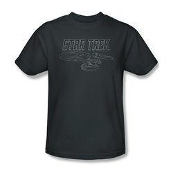 Star Trek Shirt Tos Enterprise Charcoal T-Shirt