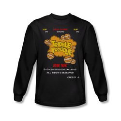 Star Trek Shirt Tribble Trouble Arcade Long Sleeve Black Tee T-Shirt