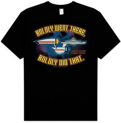 Star Trek T-shirt - Boldly Went There Enterprise Adult Black