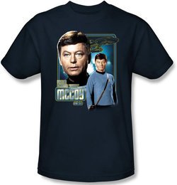 Star Trek T-shirt - Doctor McCoy Bones Adult Navy