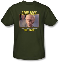 Star Trek T-shirt - Episode 1 The Cage Adult Army Green