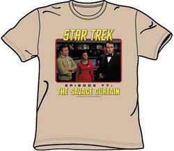 Star Trek T-shirt - Episode 77 The Savage Curtain Adult Sand