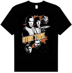 Star Trek T-shirt - TV Series Graphic Good vs Evil Adult Black