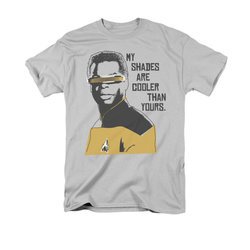 Star Trek - The Next Generation Shirt Cooler Shades Adult Silver Tee T-Shirt