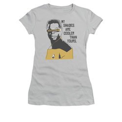 Star Trek - The Next Generation Shirt Juniors Cooler Shades Silver Tee T-Shirt