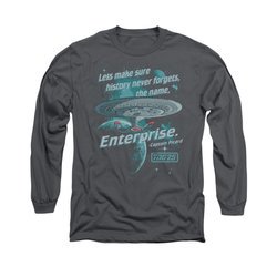 Star Trek - The Next Generation Shirt Never Forget Long Sleeve Charcoal Tee T-Shirt