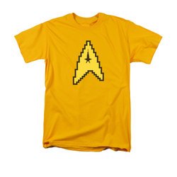 Star Trek - The Original Series Shirt 8 Bit Science Adult Yellow Tee T-Shirt