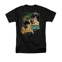 Star Trek - The Original Series Shirt Ensign Chekov Adult Black Tee T-Shirt