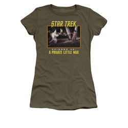 Star Trek - The Original Series Shirt Juniors Episode 45 Military Green Tee T-Shirt