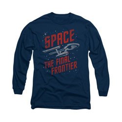 Star Trek - The Original Series Shirt Space Travel Long Sleeve Navy Tee T-Shirt