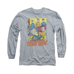 Star Trek - The Original Series Shirt Vintage Collage Long Sleeve Athletic Heather Tee T-Shirt