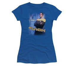 Star Trek - Voyager Shirt Juniors Tuvok Royal Blue Tee T-Shirt