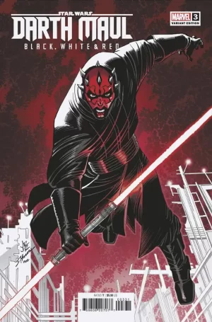 Star Wars Darth Maul B&W Red #3 (John Romita Jr Variant)