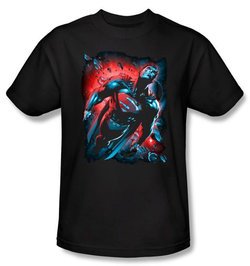 Superman Kids T-shirt DC Comics Red Sun Black Tee Youth