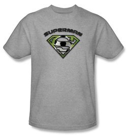 Superman Kids T-shirt Soccer Ball Shield Heather Gray Tee Youth