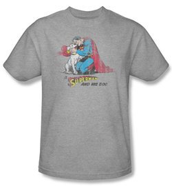 Superman Kids T-shirt Superdog Krypto Athletic Heather Tee Youth