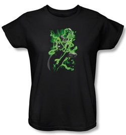 Superman Ladies T-shirt DC Comics Kryptonite Chains Black Tee Shirt