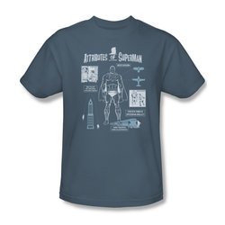 Superman Shirt Attributes Slate T-Shirt