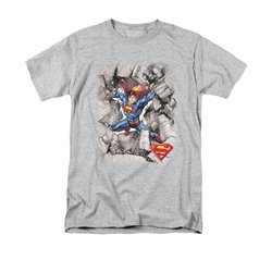 Superman Shirt Break Through Athletic Heather T-Shirt