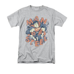 Superman Shirt Coming Through Athletic Heather T-Shirt