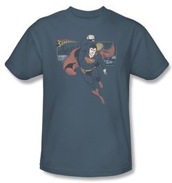 Superman Shirt DC Comics This Is A Job For Superman Slate Blue T-Shirt