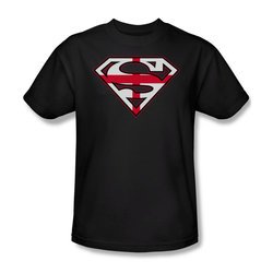 Superman Shirt English Shield Black T-Shirt