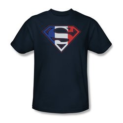 Superman Shirt French Shield Navy T-Shirt