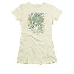 Superman Shirt Juniors Defending Earth Cream T-Shirt