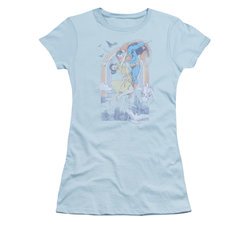 Superman Shirt Juniors Rainbow Light Blue T-Shirt