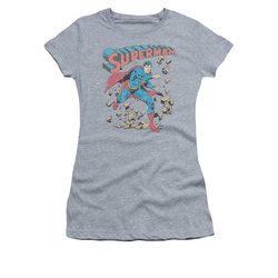 Superman Shirt Juniors Rocks Athletic Heather T-Shirt