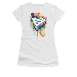 Superman Shirt Juniors Urban Shield White T-Shirt