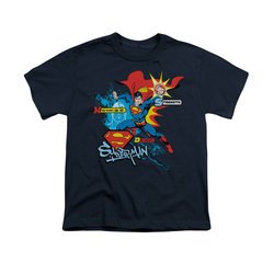 Superman Shirt Kids Abilities Navy T-Shirt