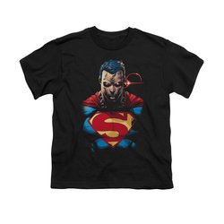 Superman Shirt Kids Angry Black T-Shirt